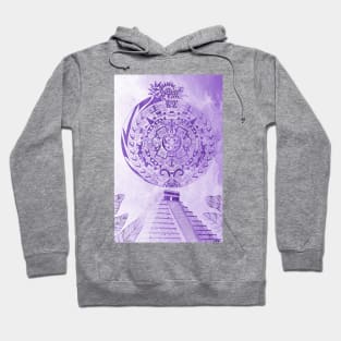 mexican pyramids in teotihuacan dragon aztec calendar Hoodie